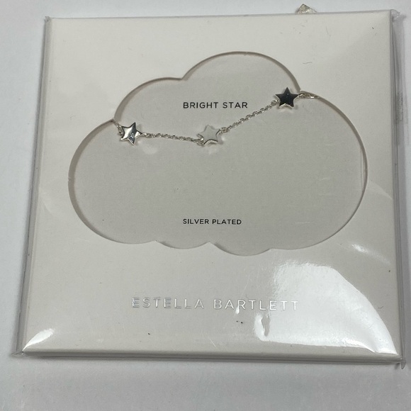 Estella Bartlett Nordstrom Bright Star Silver Plated Necklace Jewelry New - Picture 1 of 4